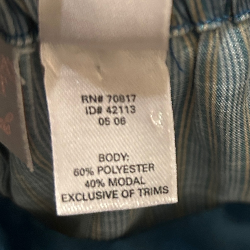 2006 Vintage/Y2K Victoria's Secret Angels Striped Pajama Lounge Capris Pants M - Picture 8 of 13